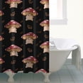 thumbnail image 4 of Red Mushroom Cartoon Black Pattern Shower Curtain 72"x84" ,Bathroom Decorative Shower Curtains Set with 12 Hooks,Modern Waterproof Washable Shower Curtain, 4 of 6