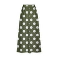 thumbnail image 5 of Viikei Woman's Cotton Eyelet Tiered Midi Skirt with Elastic Waistband,Women's Printed Elastic Waistband Pleated Pocket Skirt With Mid Calf Skirt Green M, 5 of 5