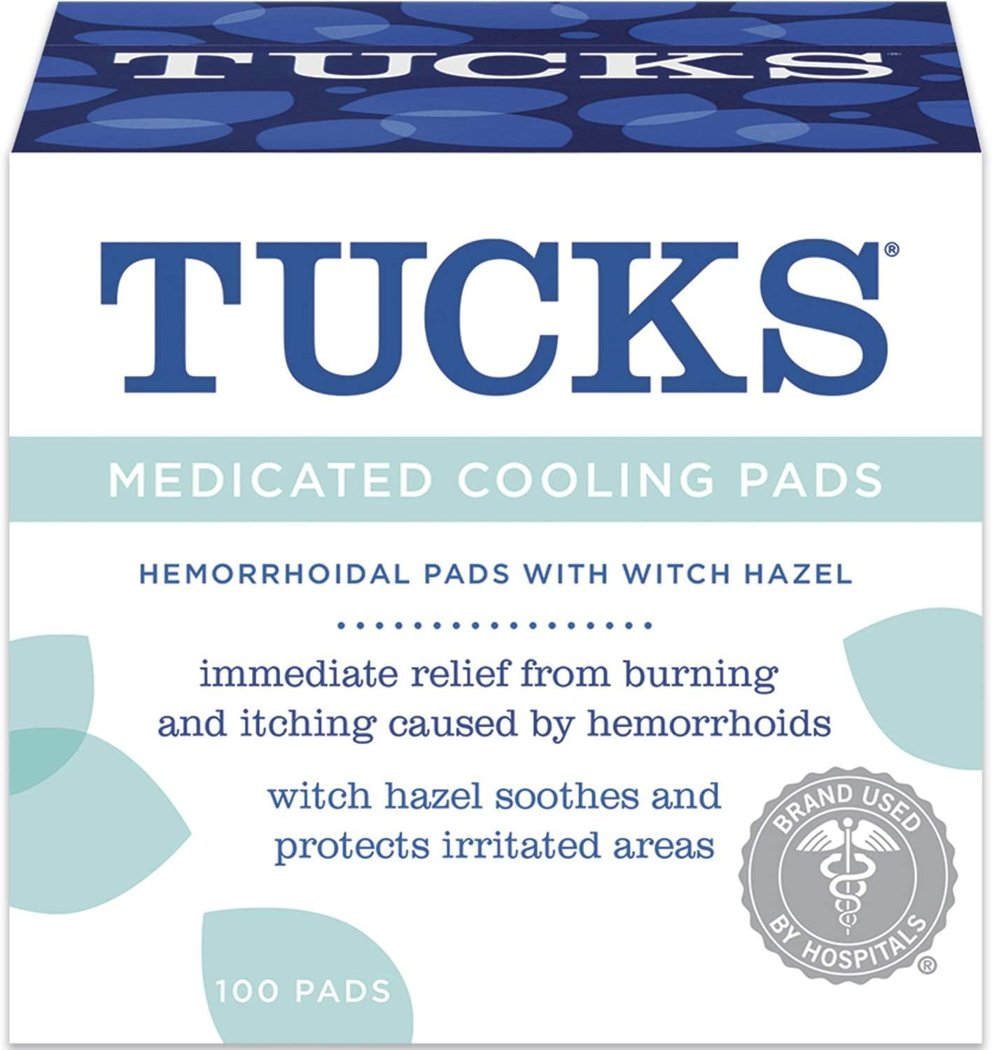 Tucks Medicated Witch Hazel Hemorrhoidal Pads 100/Pack by Tucks