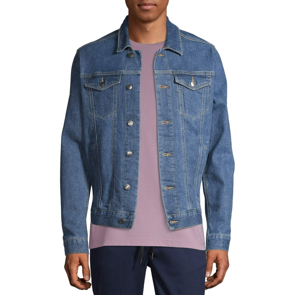 Men's and Big Men's Denim Jacket, up to Size 3XL