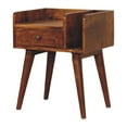 thumbnail image 2 of Lesuto Chestnut Collective Nightstand - Nordic Style, brass, 2 of 11