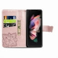 thumbnail image 6 of Wallet Case for Samsung Galaxy Z Fold 5, Butterfly Embossed PU Leather Magnetic Closure Kickstand Card Slots with Wrist Strap for Girls Women for Samsung Galaxy Z Fold 5, Rosegold, 6 of 14