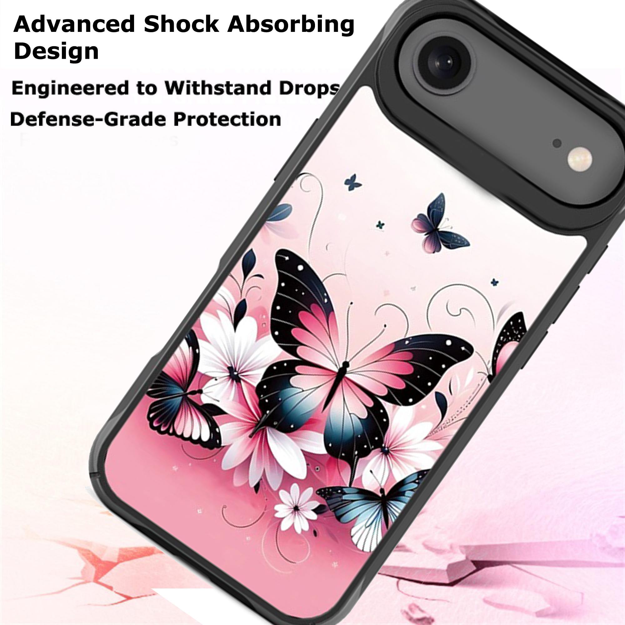 Magnetic-Charging Compatible Case for iPhone Air — Butterfly Bouquet