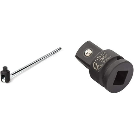 

TEKTON 3/4 Inch Drive x 40 Inch Breaker Bar | SBH00340 & Sunex 2302 1/2 Inch Drive 1/2 Female x 3/4 Male Impact Adapter Cr-Mo Steel Ball Detent Tapered Square End Meets ANSI Standards
