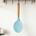 thumbnail image 5 of Silicone Rice Paddle with Wooden Handles, Non-Stick Rice Spoon, Mashed Potato Serving Spoon, Heat Resistant Cookware, Protects Surfaces with Gentle Head Design, 1 Pcs, 9.05x2.95", 5 of 8
