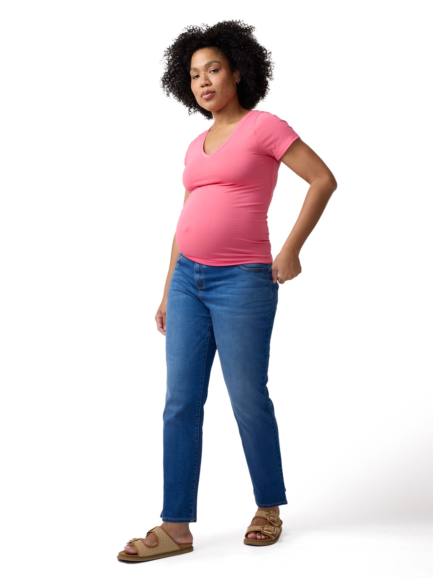 Ingrid & Isabel For Every Belly Maternity Fitted V-Neck Tee, Sizes S-XXL