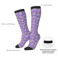 thumbnail image 5 of Picia Women Crew Soft Moisture-wicking Socks Pugs and Flowers Pattern Design Cotton Socks, One Size fit All, 5 of 9