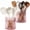 Pink, variant on 2 Pack 6.3" Clear Glass Utensil Holder, Large Countertop Utensil Crock for Farmhouse Kitchen Decor