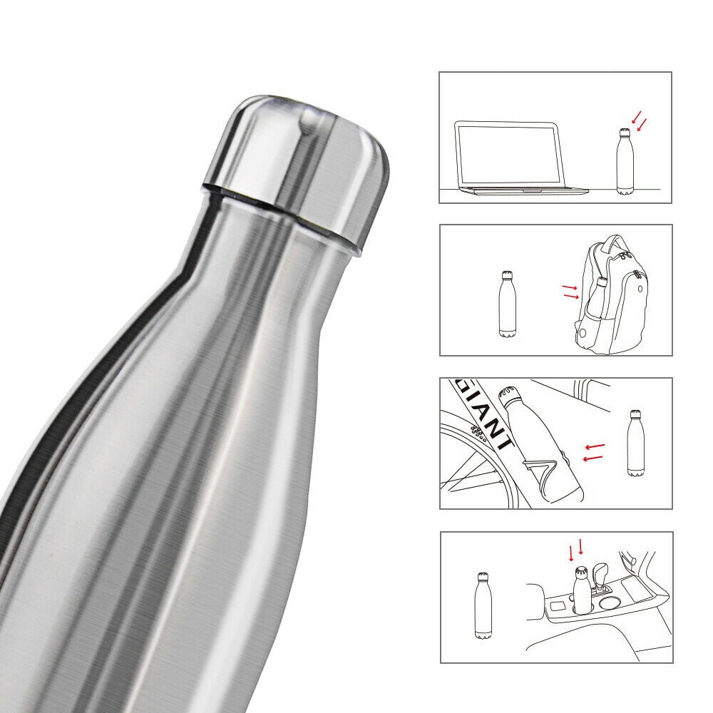 Sport Bottle Water Flask Thermos 304 Steel Double Wall Vacuum Insulated Coke Cup