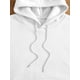 thumbnail image 5 of Sudadera con capucha SweatyRocks para mujer, estampado de letras, poliéster blanco, 5 of 7