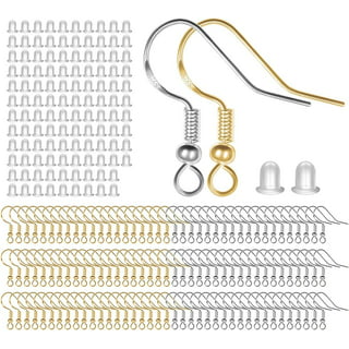 TOAOB 150pcs Mixed Colors Earring Hooks Hypoallergenic Ear Wire Hooks and  1000pcs Open Jump Rings 200pcs Earring Backs Jewelry Making Findings
