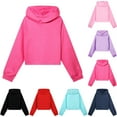 thumbnail image 1 of zaveiop Sweat à Capuche Classique Uni pour Enfants Garçons et Filles (Rose Vif, 7-8 Ans), 1 of 6