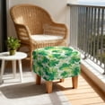 thumbnail image 3 of Jiueut Green Shamrock Watercolor Print Footstool Slipcover, Folding Footrest Stool Cover Washable Square Slipcover with Elastic Band for Living Room St. Patrick's Day Decor, 3 of 7