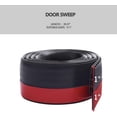 thumbnail image 3 of Door Draft Stopper Weather Strip, Under Door Draft Blocker Door Sweep Seal Strip for Exterior Interior Doors, Door Gap Filler Bottom Noise Block Draft Guard Insulator 39" L x2 W Black, 3 of 6