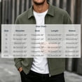 thumbnail image 3 of Men's Corduroy Jacket Lapel Collar Full Zip Up Long Sleeve Casual Coat Classic Textured Outerwear with Pockets, 3 of 9