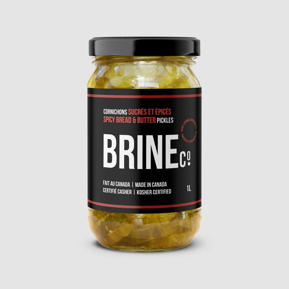 Brine Spicy Bread and Butter Pickles 1L Jar, Jar 1L