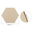 thumbnail image 2 of Uxcell 2 Inch Unfinished Blank Hexagon Wood Slices for DIY Art Crafts Decor 100 Pack, 2 of 6