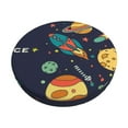 thumbnail image 2 of Lsque Space Round Bar chair cushion covers Velvet Fabric Premium Comfort Protects from Scratches and Stains for 14-17 Inch Chair- 13 inch, 2 of 7
