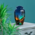 thumbnail image 7 of SABURIAL Northern Lights Urn - Perfect Burial Urn For Human Ash - Handmade Large Urns For Men Ashes - Beautiful Funeral Urns For Burial - 10 Inch Large With Velvet Bag, 7 of 7