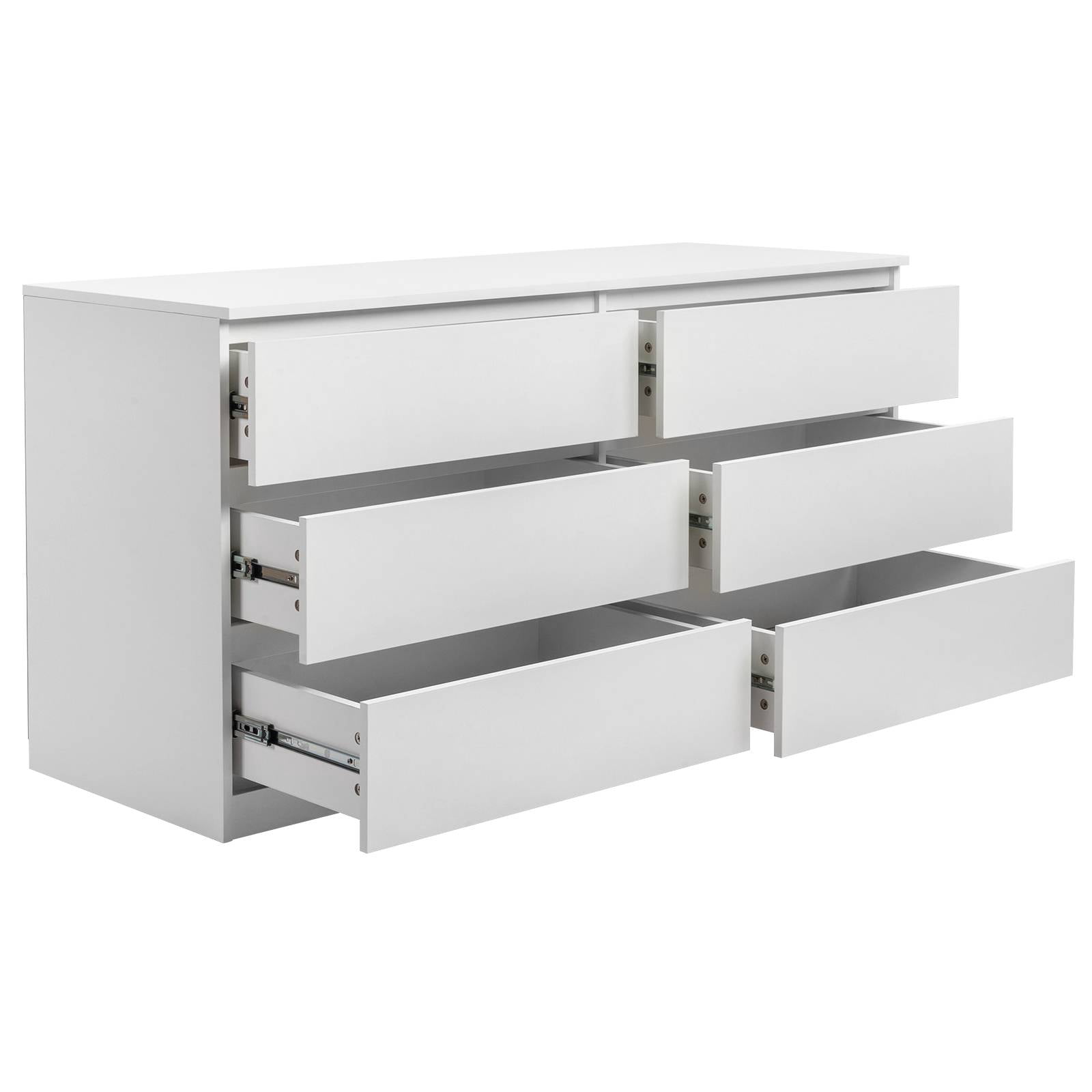 Itoproad 6 Drawer Dresser, Storage Cabinet for Bedroom Living Room, Closet Organizer Adult, White