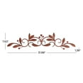 thumbnail image 3 of DecMode Red Metal Leaf Wall Decor with Scrolled Vine, 3 of 9