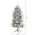 thumbnail image 4 of Nearly Natural 5' Flocked Fir Artificial Christmas Tree Prelit with 650 LED Lights, 4 of 8