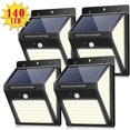 thumbnail image 1 of Lámpara solar de 4 piezas Luz de pared exterior de inducción solar impermeable para el cuerpo humano 140 LED Tres lados 144 LED Luz de calle exterior Luz de jardín Luz de pared solar 60 + 40 + 4OLED (140 LED), 4 piezas Sailing Electrónica, 1 of 5