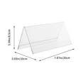 thumbnail image 2 of LEORX 5Pcs Acrylic Display Rack Clear Tent Shape Sign Holder for Desk Name Card Showing, 2 of 7