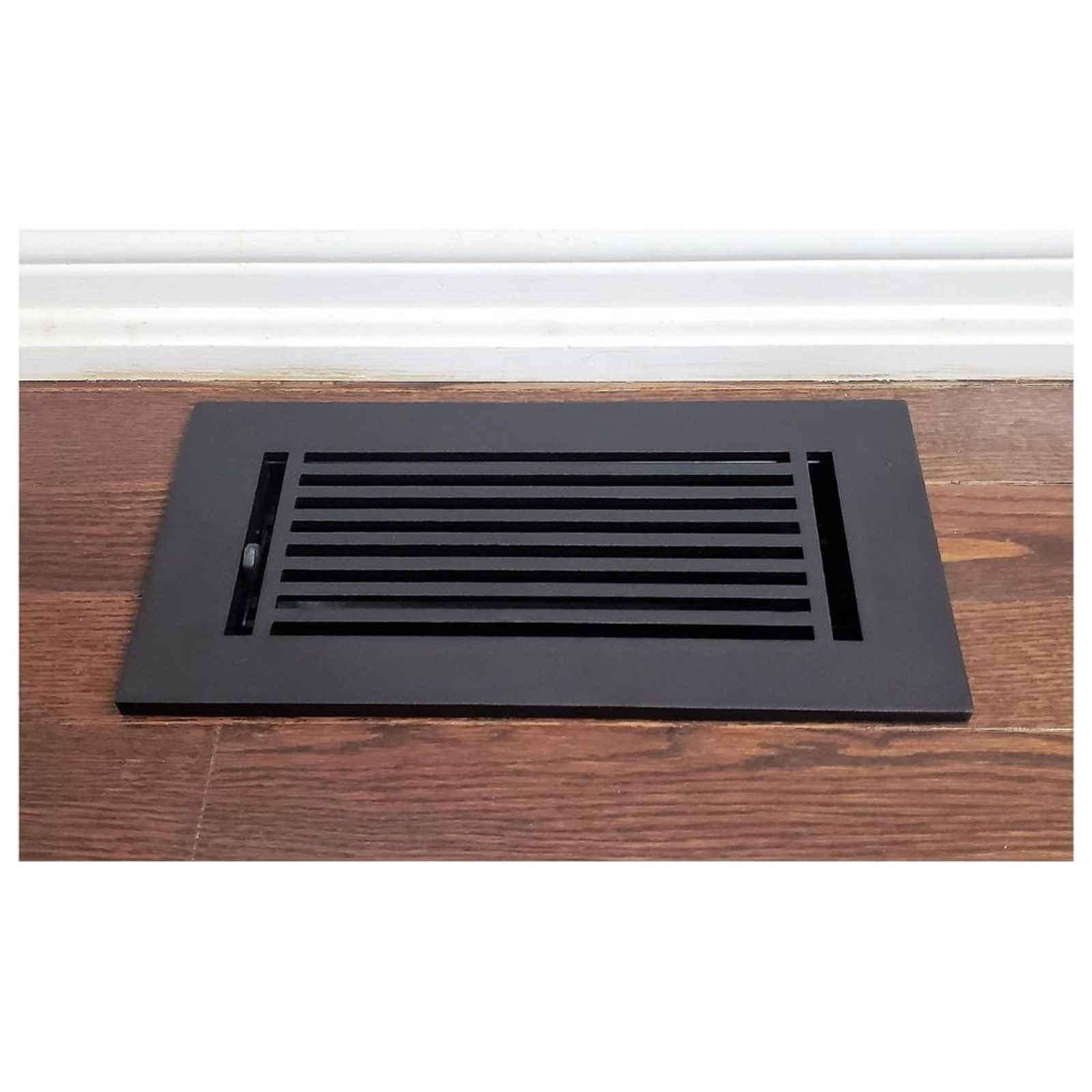 Prima Decorative Black 4" x 10" Cast Aluminum Rust  Floor Register Vent Cover for Floors, Walls & Ceiling