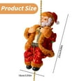 thumbnail image 3 of WMGHA Electric Animated Climbing Santa Claus Christmas Ornament On Beads Ladder, Indoor/Outdoor Hanging Christmas Tree Decoration,Musical Moving Figure Xmas Christmas Ornament,10", 3 of 9