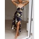 thumbnail image 3 of Vestido midi satinado floral con lazo delantero y espalda descubierta Fashionme, 3 of 6