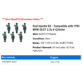 thumbnail image 2 of Fuel Injector Kit - Compatible with 1993 BMW 525iT 2.5L 6-Cylinder, 2 of 2