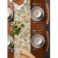 thumbnail image 5 of Table Runners 120 Inches Long Dress Scarves, Vintage Orange Flower Farmhouse Coffee/Dining/Kitchen Table Runner for Living Room, Farmhouse Botanical Floral Retro 13x120 Inch, 5 of 7