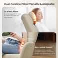 thumbnail image 3 of Nursery Rocking Chair,Teddy Upholstered Glider Rocker Rocking Accent Chair Padded Seat with High Backrest Armchair for Living Room,Beige, 3 of 6