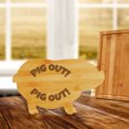 thumbnail image 5 of Pig Out! (13.75 x 8.75") Pig Shape Cutting Board | Funny Decorative Kitchen Chopping Board, 5 of 7