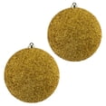 thumbnail image 4 of Vickerman 8" Gold Beaded Ball Ornament, 2 per Bag, 4 of 5