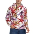 thumbnail image 2 of Naloa Coral Reef Men's Casual Hooded Collar Drawstring Hoodies Pullover Sweatshirts Casual Long Sleeve Shirts-Small, 2 of 7
