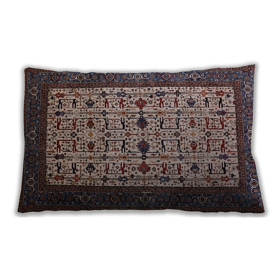 Ahgly Company Outdoor Rectangular Mid-Century Modern Lumbar Throw Pillow, 13 inch by 19 inch