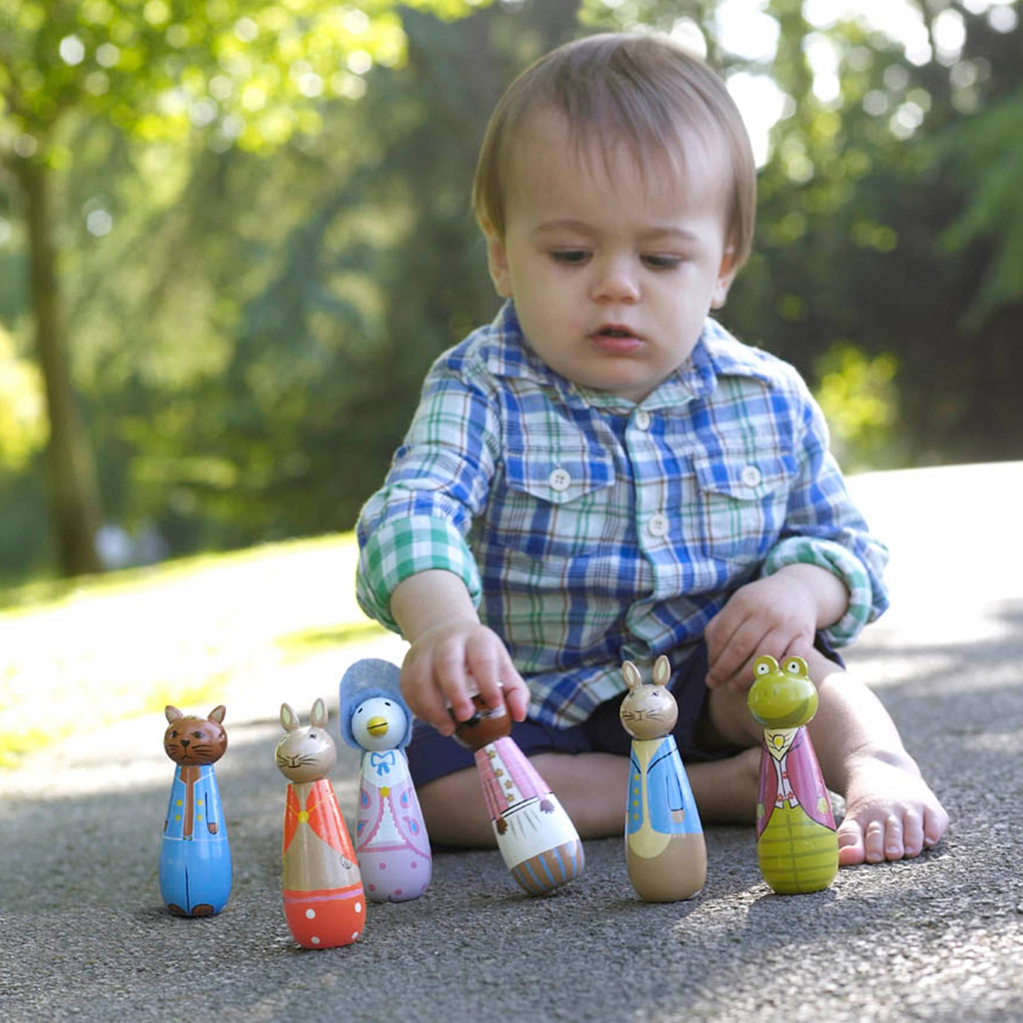 peter rabbit wooden skittles