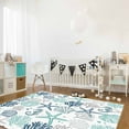 thumbnail image 3 of Area Rugs Indoor Non-Slip Rectangle Rug 5x7 Ft Nautical Coastal Rug Rubber Backing Floor Mats Non Shedding Home Decor Carpet for Entryway Living Room, 3 of 8