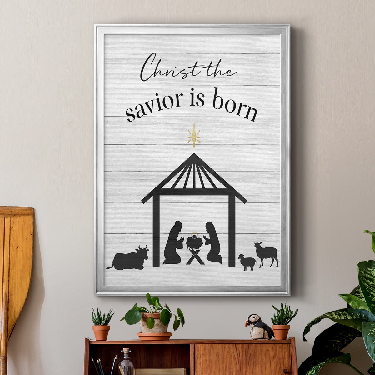 The Savior is Born Premium Framed Print - Ready to Hang