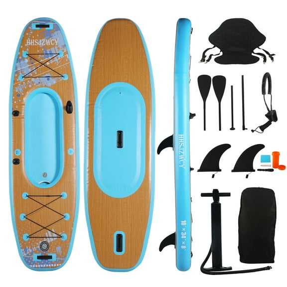 HHSJZWCY 10 ft Extra Wide Inflatable Kayak with Detachable Seat, Stand up Paddle Board for Adults & Youth,PaddleBoard for Fishing,Touring