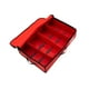 thumbnail image 5 of Caja de almacenamiento para ropa interior con cierre de cremallera y asa de transporte multiusos. Rojo, 5 of 9