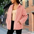 thumbnail image 2 of Aboser Women's Jacquard Fleece Jackets Faux Fur Sherpa Lined Warm Coat Lapel Button Down Long Sleevejackets Fuzzy Winter Coats Outwear, 2 of 9
