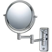 Jerdon 284008 6 In. Wall Makeup Mirror With 5X Magnification In Chrome