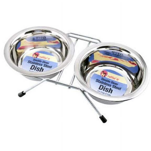 Westminster Pet Products 19416 16 oz. Stainless Steel Double Diner Pet Bowl