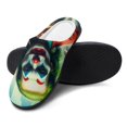 thumbnail image 4 of Harley Quinn Joker Film Fuzzy Cotton Slippers For Mens Winter Cotton Lightweight Anti-slip Rubber Sole Slippers House Open Back Slippers Closed Toe Slippers, 4 of 9