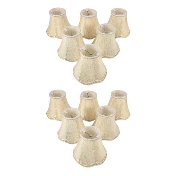 Set of 12 Chandelier Shades,ONLY for Candle Bulbs,Clip-on Lamp Shades