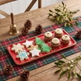 thumbnail image 5 of Christmas Printed Serving Tray with Wooden Rim Decorative Tray for Storing Cookies Desserts Tabletop Holiday Decoration, 5 of 6