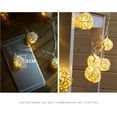 thumbnail image 1 of mmirethe 20LED Rattan Ball Romantic Decorative Fairy Light for Outdoor Indoor, 1 of 6